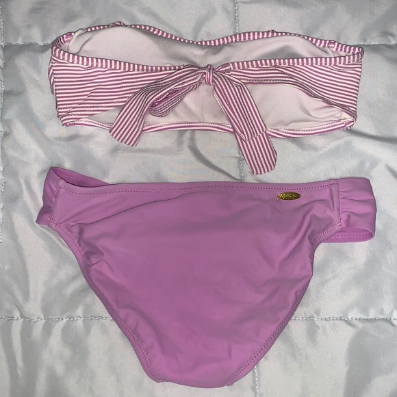 Jessica Simpson Purple Ruffled Bathing Suit Set - Picture 2 of 5